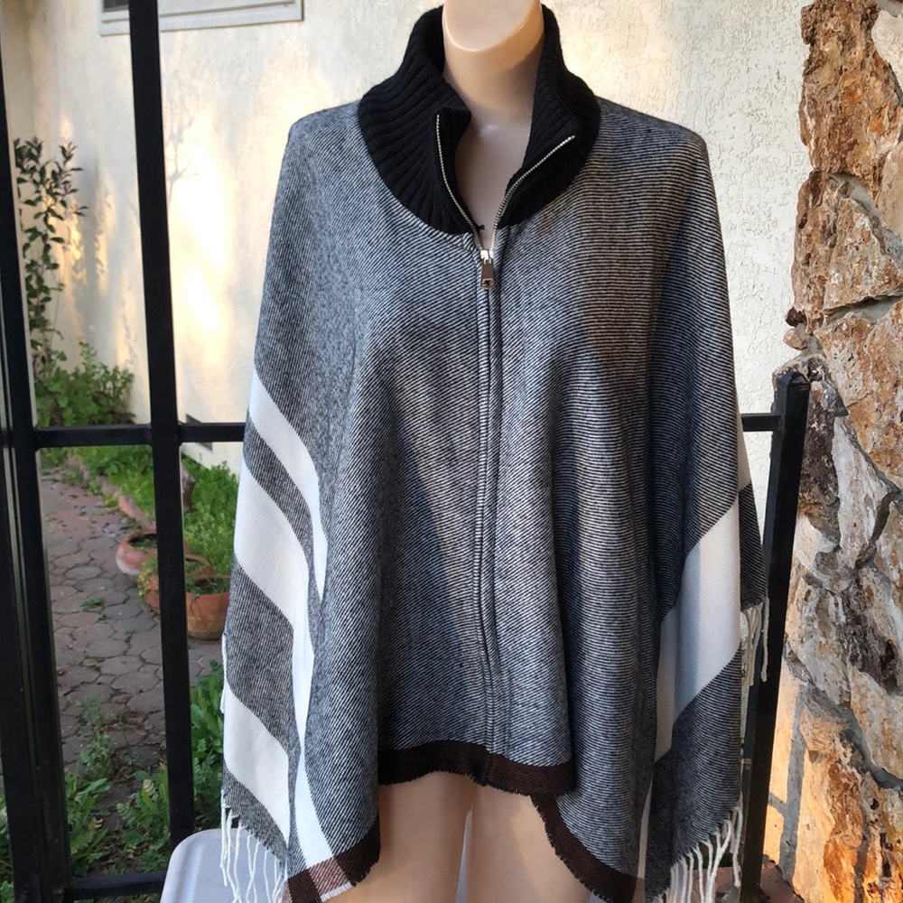 Mix It Zip front Poncho